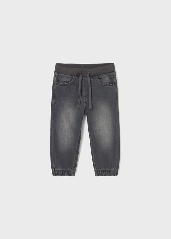 Soft denim jogger pants