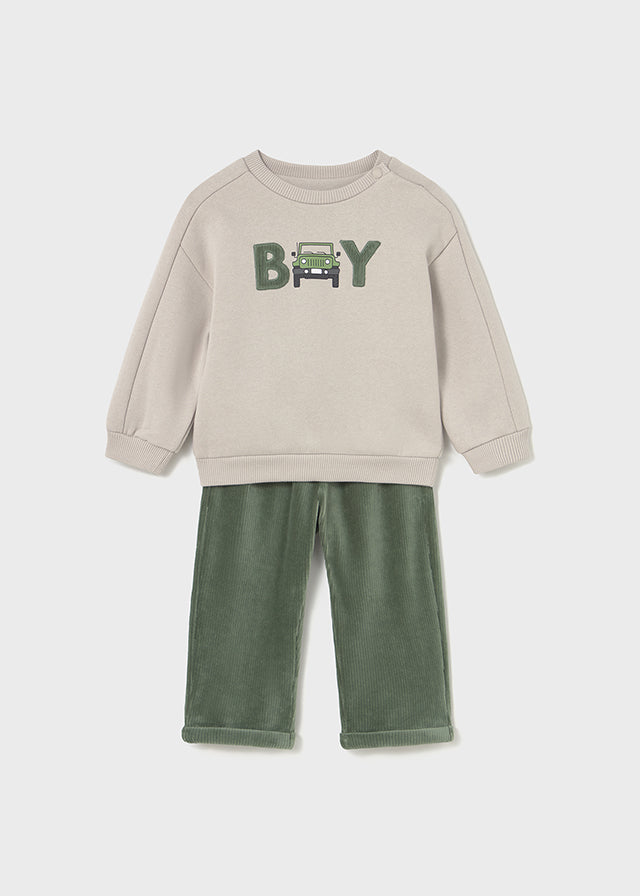 Corduroy trouser set