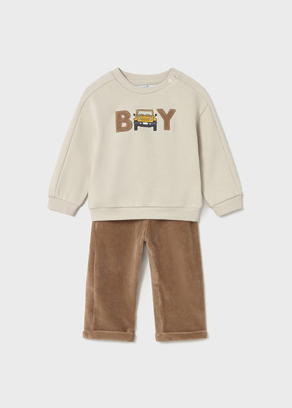 Corduroy trouser set