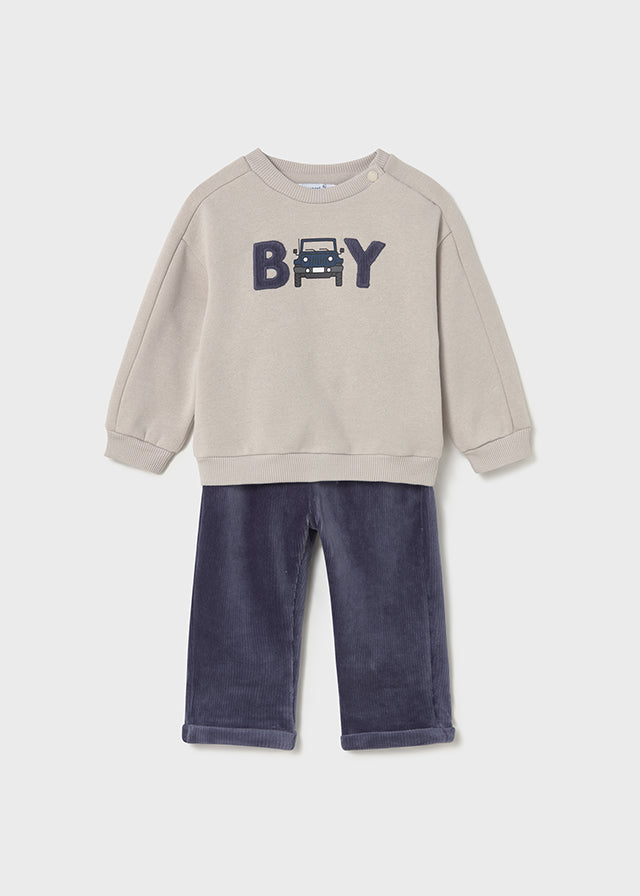 Corduroy trouser set