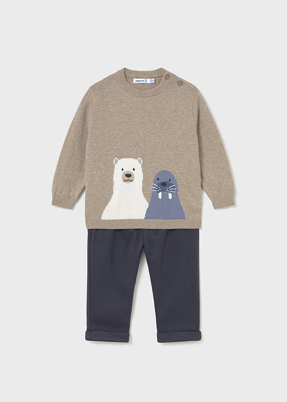 Set long trousers with sweater