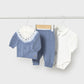 Long knit 3-piece trouset set