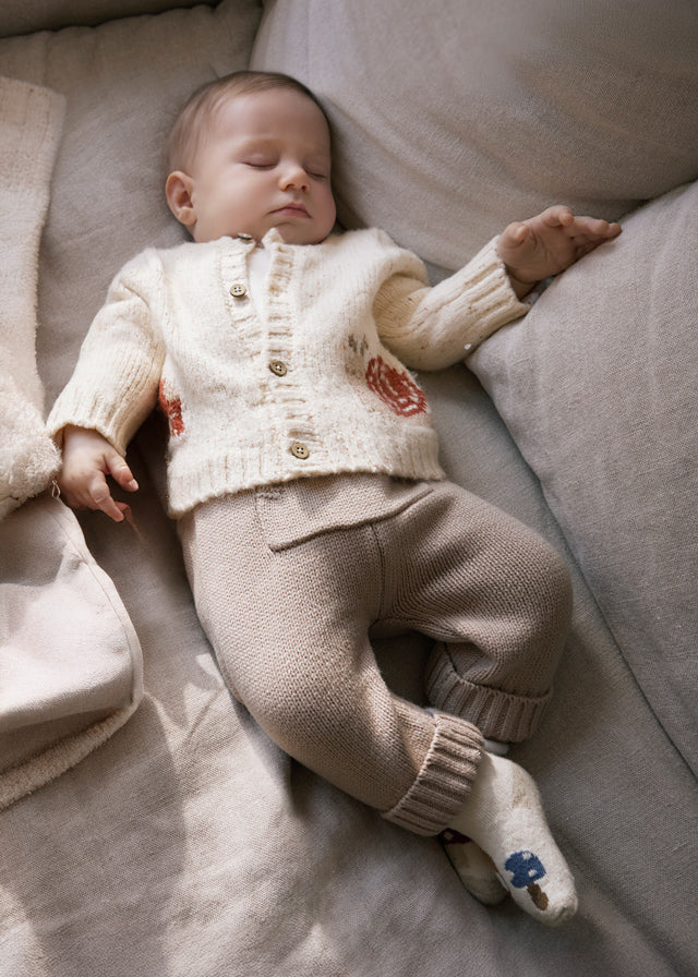 Long knit 3-piece trouset set