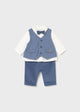 Vest shirt pants set