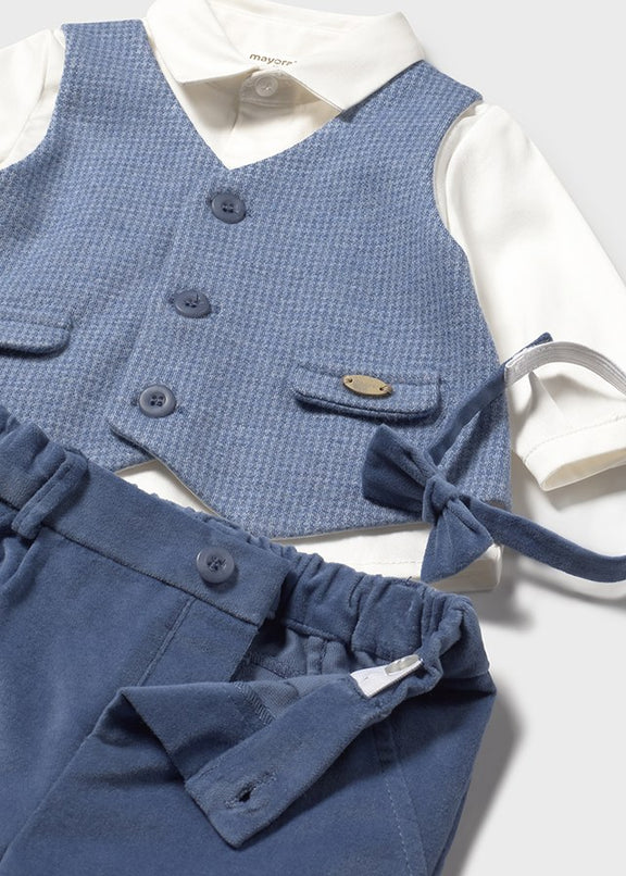 Vest shirt pants set