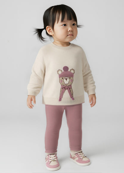 Long knit trousers set