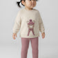 Long knit trousers set