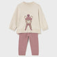 Long knit trousers set