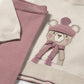Long knit trousers set
