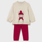 Long knit trousers set