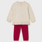 Long knit trousers set