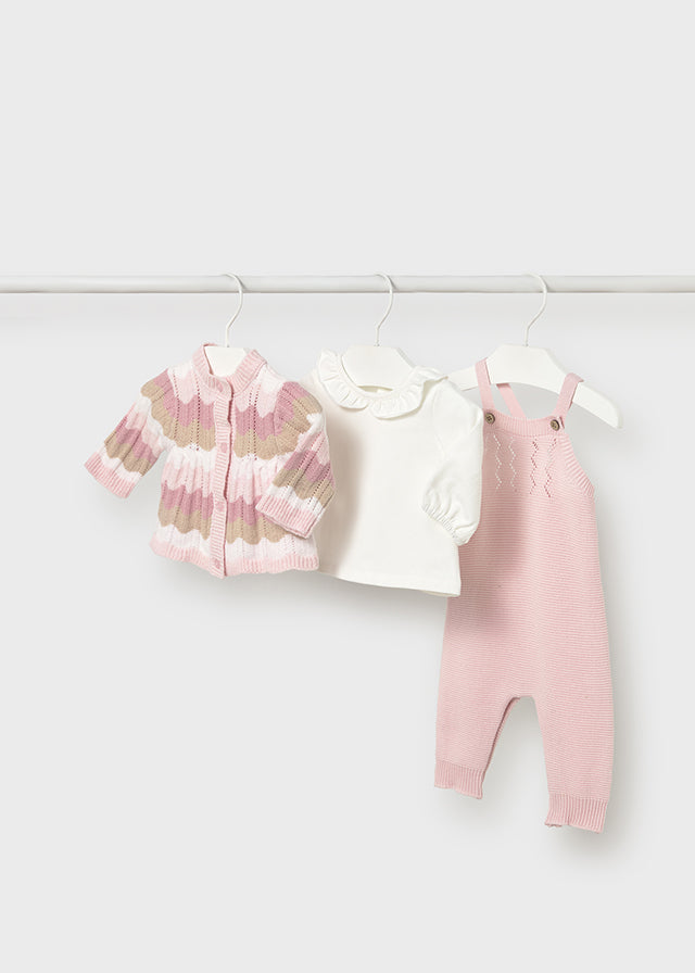 Knit dungarees set