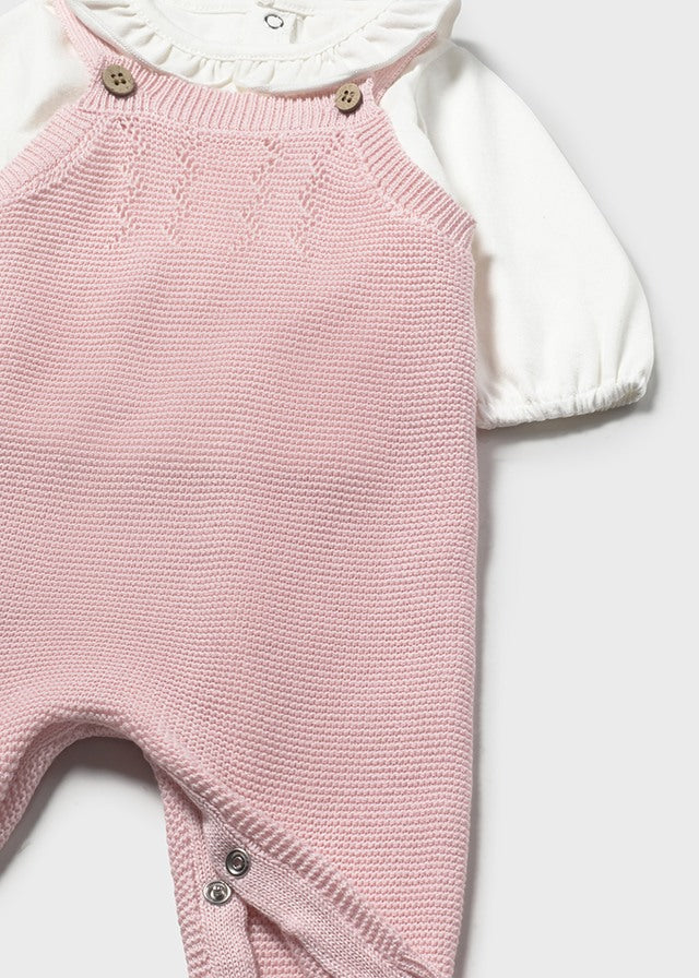 Knit dungarees set