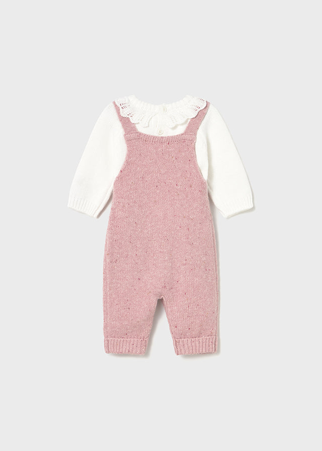 Knit dungarees set