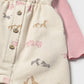 Printed dungarees set