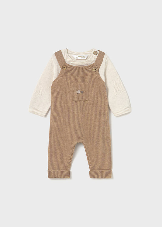 Knit dungarees set