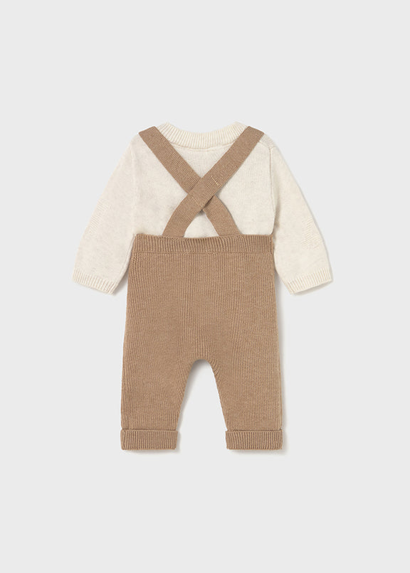 Knit dungarees set