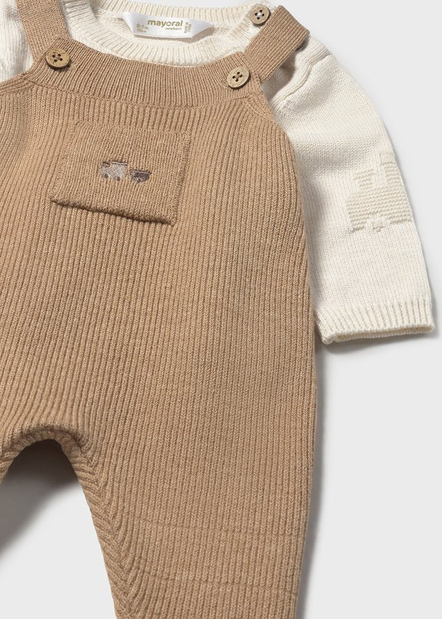 Knit dungarees set
