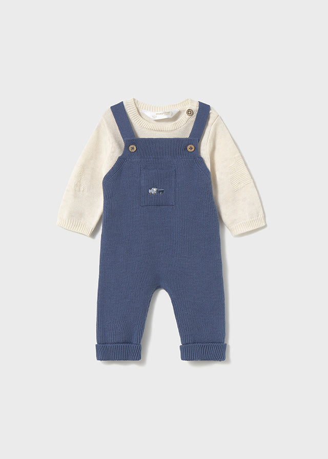 Knit dungarees set
