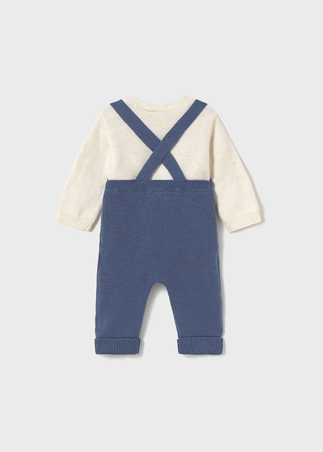 Knit dungarees set