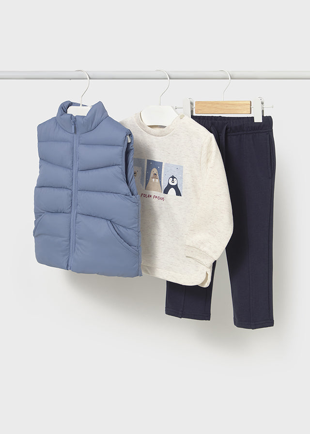 Pullover vest pants set