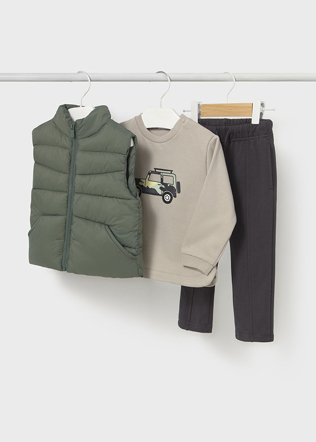 Pullover vest pants set
