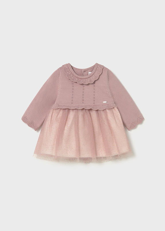 Tricot/tull dress