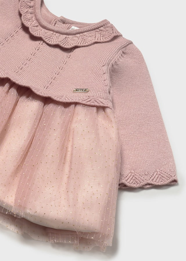 Tricot/tull dress
