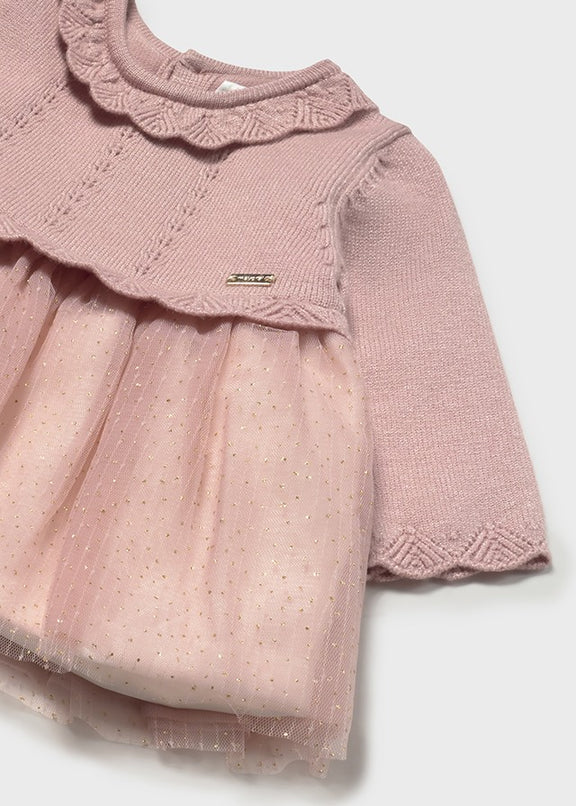 Tricot/tull dress