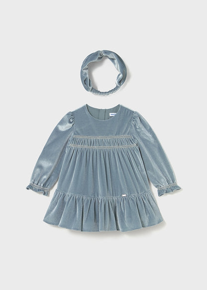 Velvet dress with headband