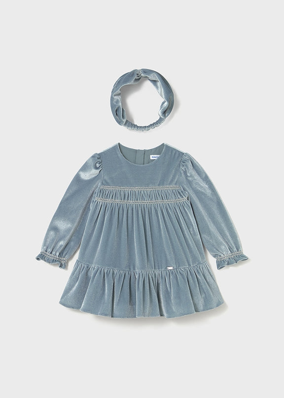 Velvet dress with headband