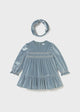 Velvet dress with headband