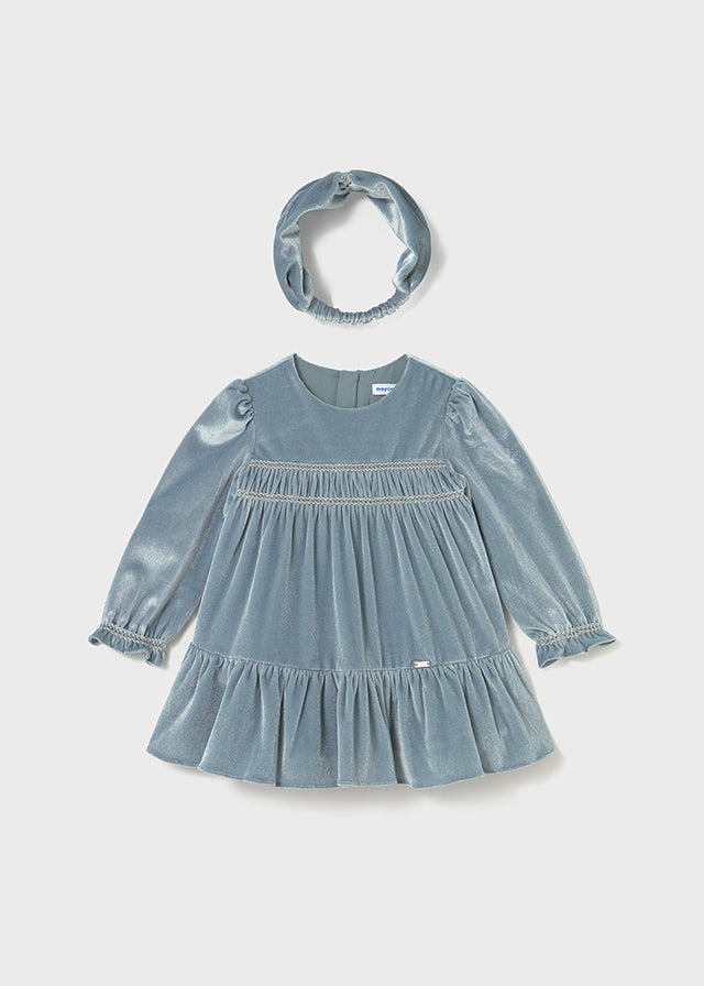 Velvet dress with headband