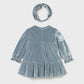 Velvet dress with headband