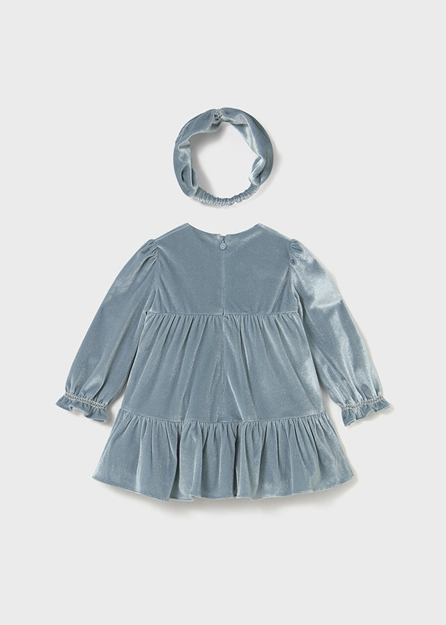 Velvet dress with headband