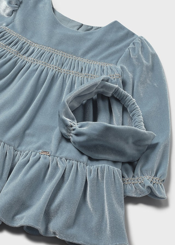 Velvet dress with headband