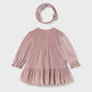 Velvet dress with headband