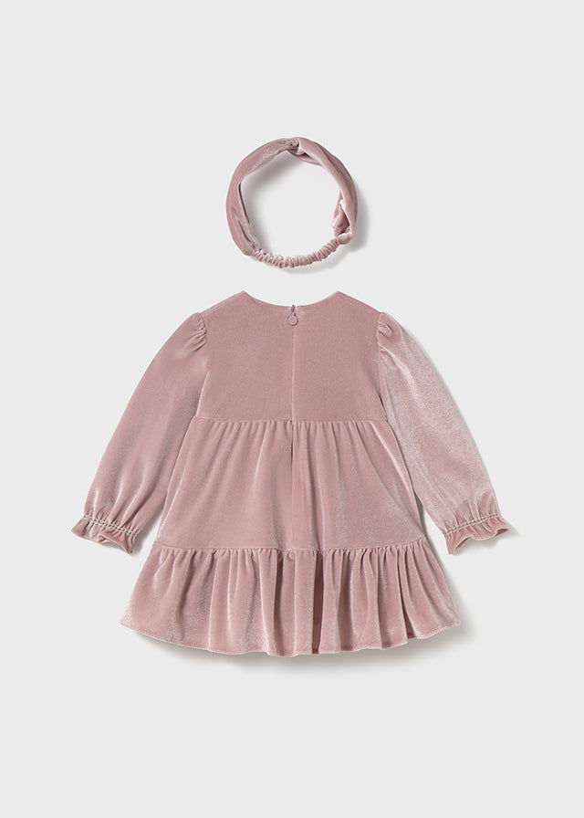 Velvet dress with headband