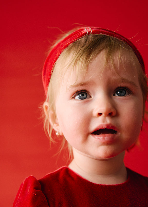 Velvet dress with headband