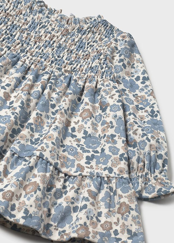 Printed velvet dress