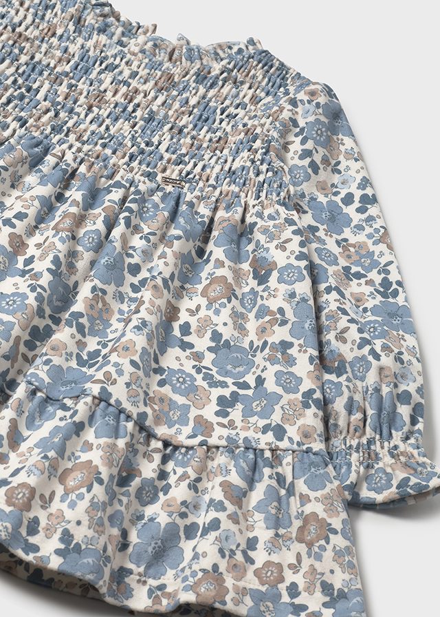 Printed velvet dress