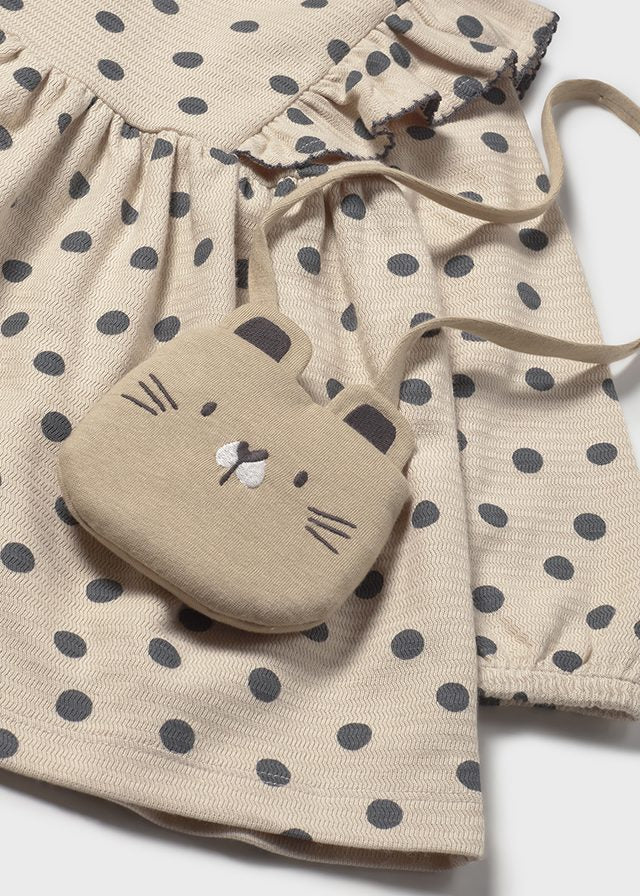 Printed dress with bag