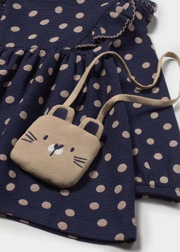 Printed dress with bag