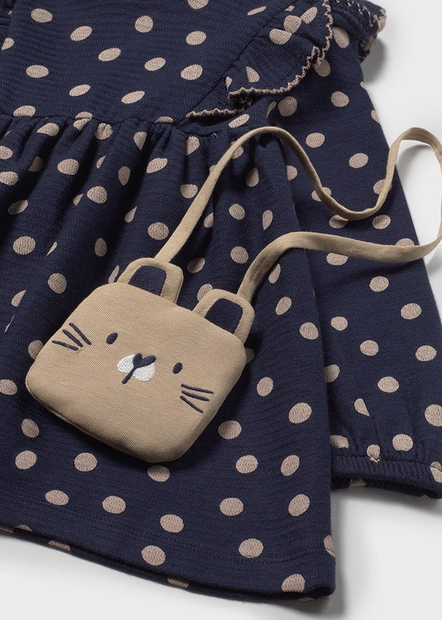 Printed dress with bag