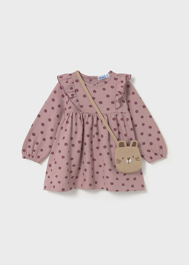 Printed dress with bag