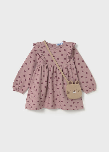 Printed dress with bag