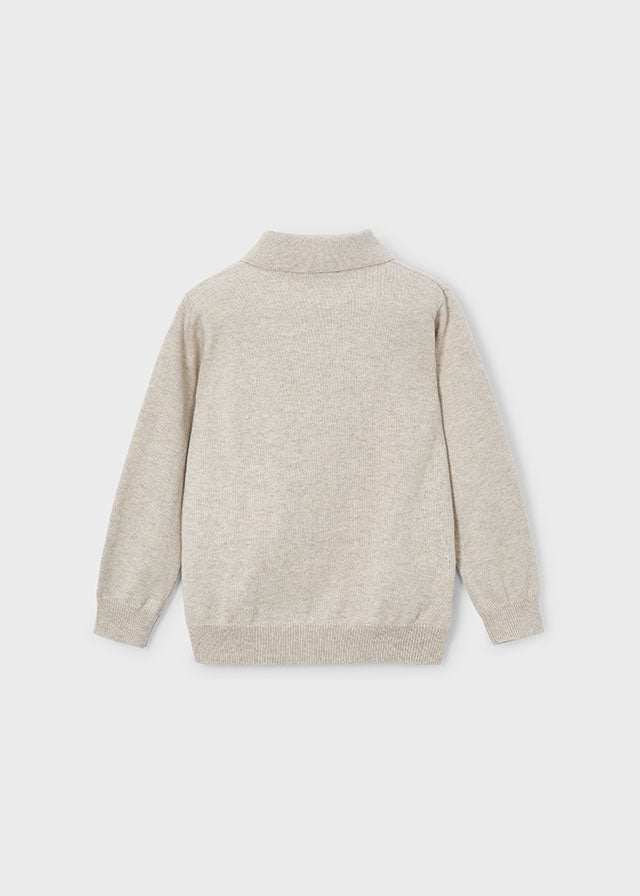 L/s knit polo
