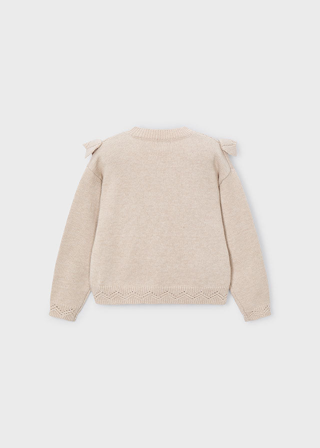 Open knit sweater