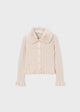 Faux fur collar cardigan