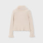 Faux fur collar cardigan